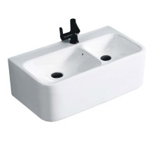 Раковина CeramaLux 75 A1007 двойная Белая глянцевая