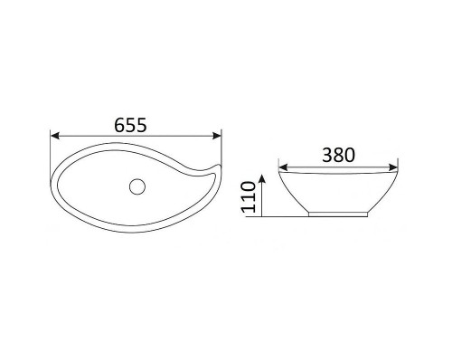Раковина-чаша CeramaLux 65 9052 Белая