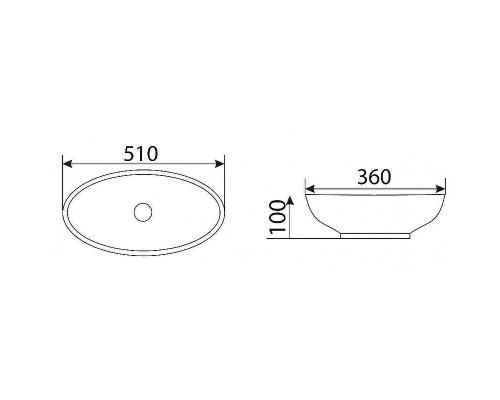 Раковина-чаша CeramaLux 51 9022 Белая