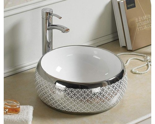 Раковина-чаша CeramaLux 39 5004SP Белая Серая