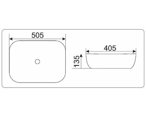Раковина-чаша CeramaLux 50 D1302H011 Белая