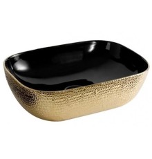 Раковина-чаша CeramaLux 46 D1333H022 Черная Золотая
