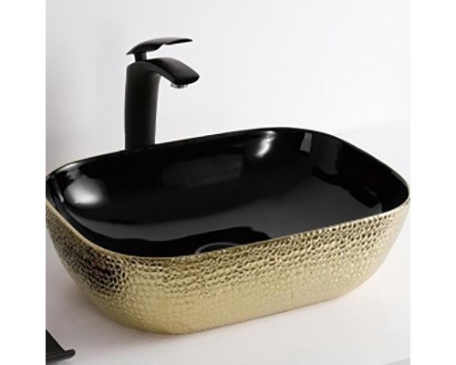 Раковина-чаша CeramaLux 46 D1333H022 Черная Золотая