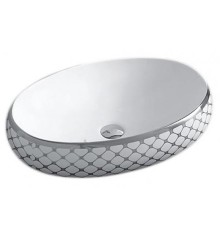 Раковина-чаша CeramaLux 59 262 Белая Серебряная