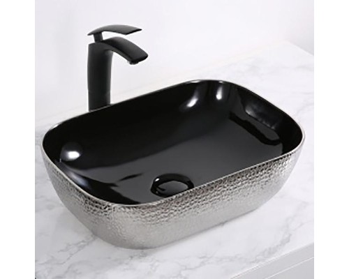 Раковина-чаша CeramaLux 46 D1333H020 Черная Серебряная