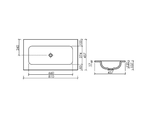 Раковина Ceramicanova Grace 80 CN7012wx Белая