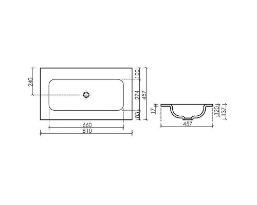 Раковина Ceramicanova Grace 80 CN7012MBwx Черная матовая