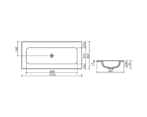 Раковина Ceramicanova Grace 100 CN7013wx Белая