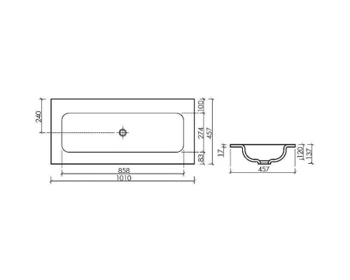 Раковина Ceramicanova Grace 100 CN7013MBwx Черная матовая