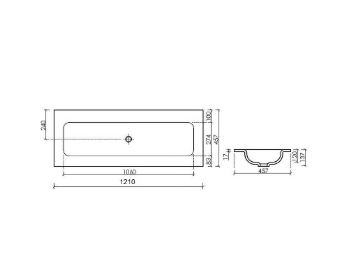 Раковина Ceramicanova Grace 120 CN7016wx Белая