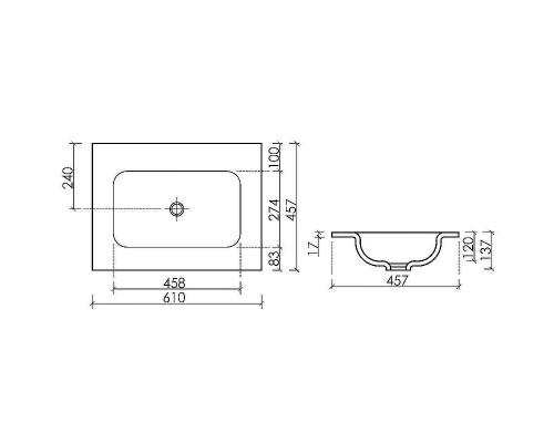 Раковина Ceramicanova Grace 60 CN7011wx Белая