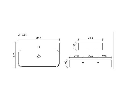 Раковина Ceramicanova Aura 82 CN2006 Белая
