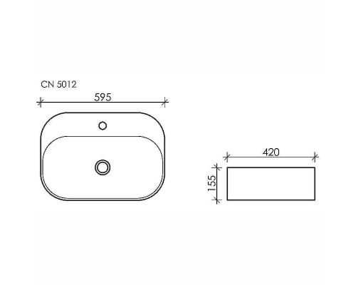 Раковина Ceramicanova Element 60 CN5012 Белая