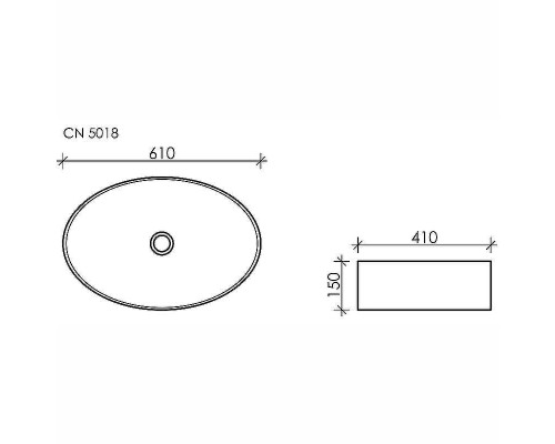 Раковина-чаша Ceramicanova Element 61 CN5018 Белая