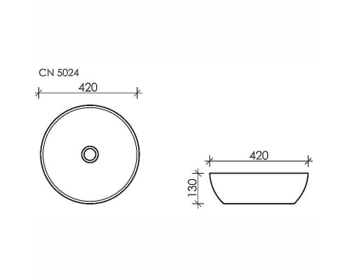 Раковина-чаша Ceramicanova Element 42 CN5024 Белая