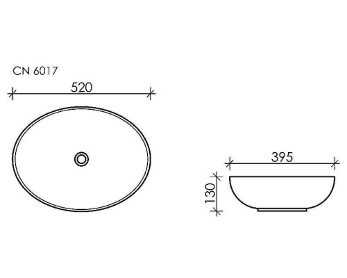Раковина-чаша Ceramicanova Element 52 CN6017MW Белая матовая