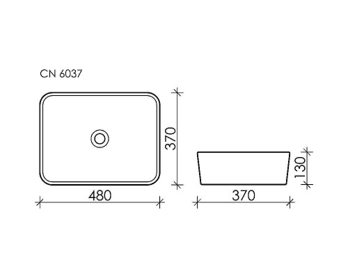 Раковина-чаша Ceramicanova Element 48 CN6037 Белая
