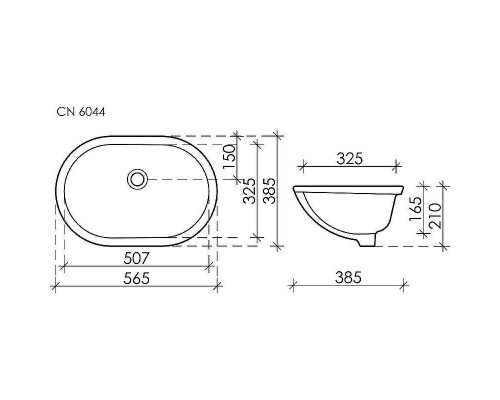 Раковина Ceramicanova Element 57 CN6044 Белая