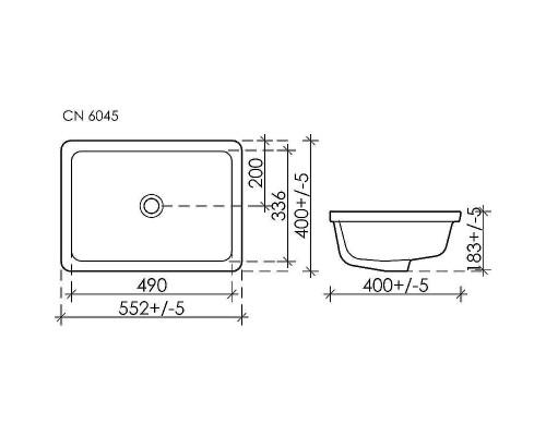Раковина Ceramicanova Element 55 CN6045 Белая