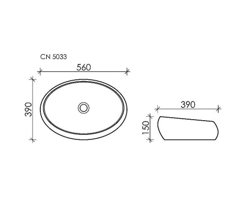 Раковина-чаша Ceramicanova Element 56 CN5033 Белая