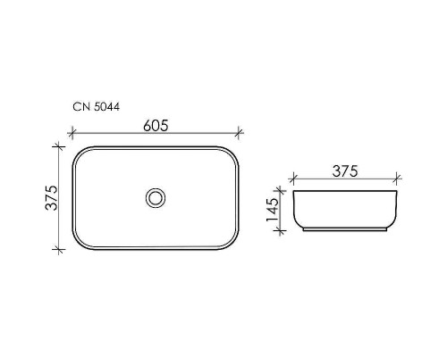 Раковина-чаша Ceramicanova Element 60 CN5044 Белая