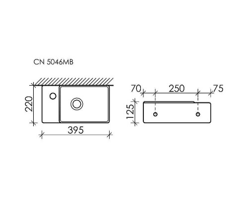 Раковина Ceramicanova Element 40 CN5046MB Черная матовая