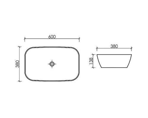 Раковина-чаша Ceramicanova Element 60 CN6049MHL Серо-голубая матовая