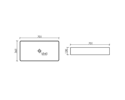Раковина-чаша Ceramicanova Element 70 CN6071MB Черная матовая