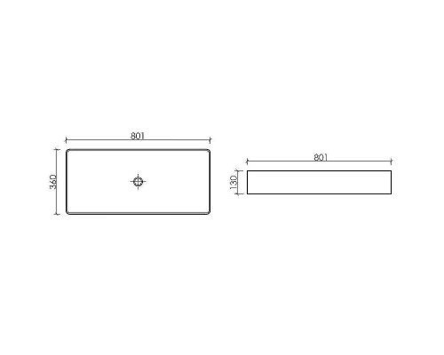 Раковина-чаша Ceramicanova Element 80 CN6072MB Черная матовая