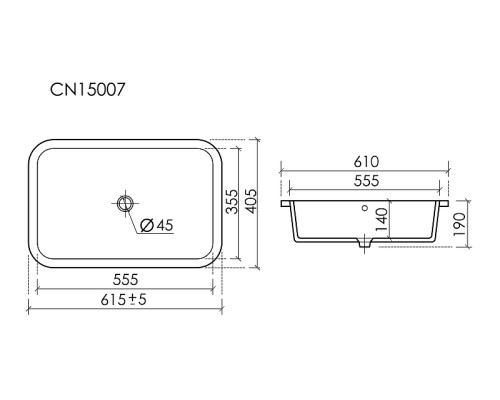Раковина Ceramicanova Era 61 CN15007 цвет Белый
