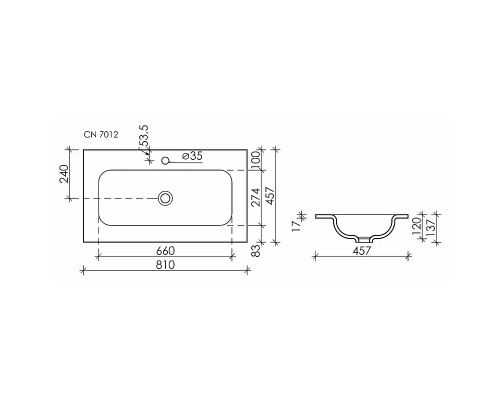 Раковина Ceramicanova GRACE 81 CN7012MC цвет Капучино матовый