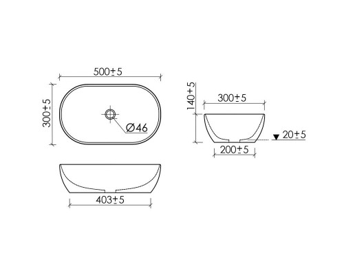 Раковина-чаша Ceramicanova Twist CN12001MB Черная матовая