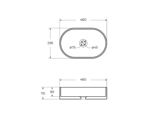 Раковина-чаша Cezares 46 CZR-6576 цвет Белый