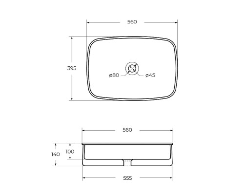 Раковина-чаша Cezares 56 CZR-6582 цвет Белый