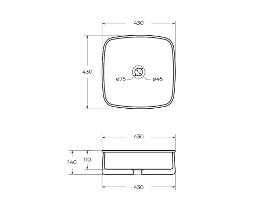 Раковина-чаша Cezares 43 CZR-6583 цвет Белый