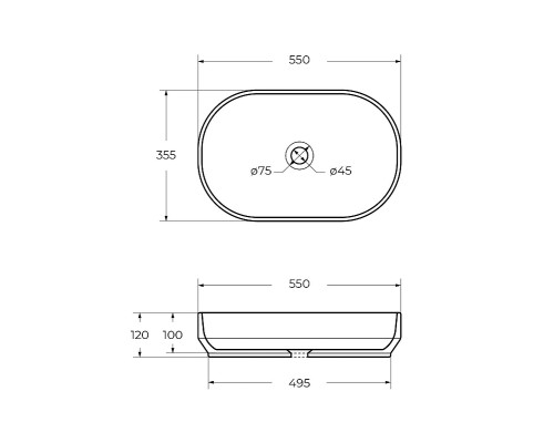 Раковина-чаша Cezares 55 CZR-6594 цвет Белый