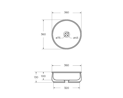 Раковина-чаша Cezares 36 CZR-6603 цвет Белый