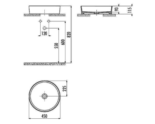Раковина-чаша Creavit Loop 45 LP145-00CM00E-0000 Капучино