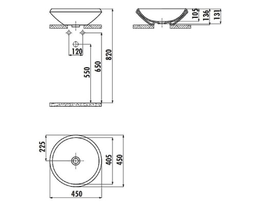 Раковина-чаша Creavit Minimal 45 MN045-00CB00E-0000 Белая