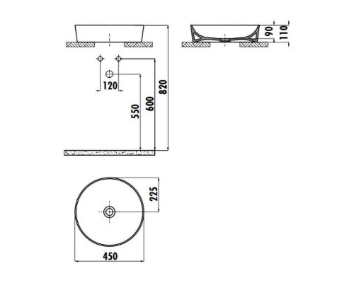 Раковина-чаша Creavit Ultra 45 UL145-00CB00E-0000 Белая