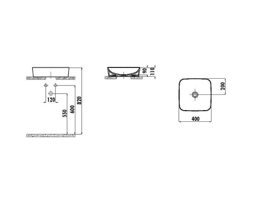 Раковина-чаша Creavit Ultra 40 UL040-00AM00E-0000 Антрацит