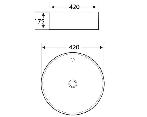 Раковина-чаша Esbano Topaz 42 ESRNTOPA Белая