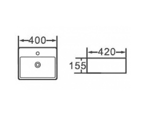 Раковина Esbano Circon 40 ESRNCIRC40W Белая