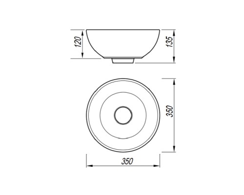 Раковина-чаша Florentina Алтея 35R 10.290.00350.307 цвет Серый шелк