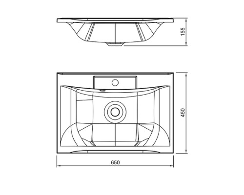 Раковина Florentina Прима 65 10.010.00650.307 цвет Серый шелк