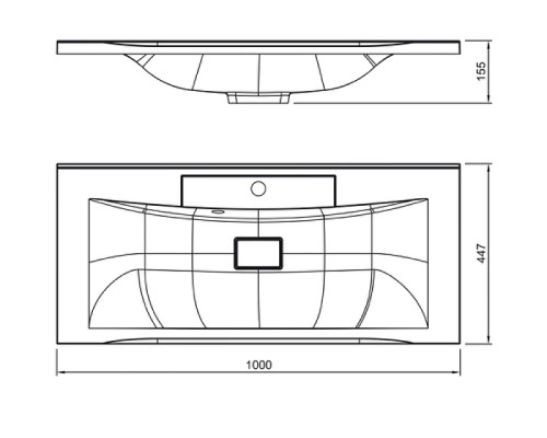 Раковина Florentina Прима 100 10.010.01000.302 цвет Антрацит