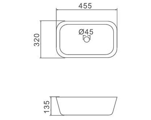 Раковина-чаша Gappo 45 GT402 Белая
