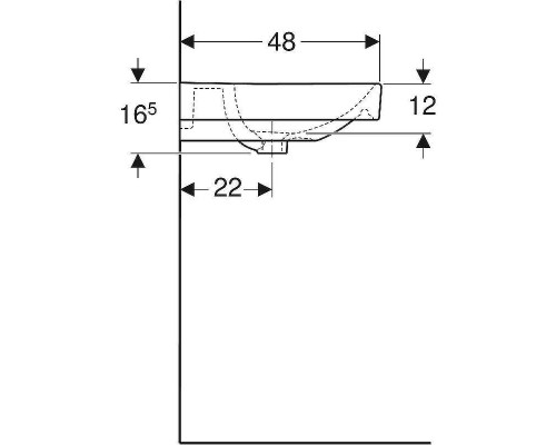 Раковина Geberit Smyle Square 90 500.251.01.1 Белая