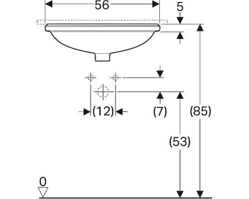 Раковина Geberit VariForm 500.752.01.2 Белая