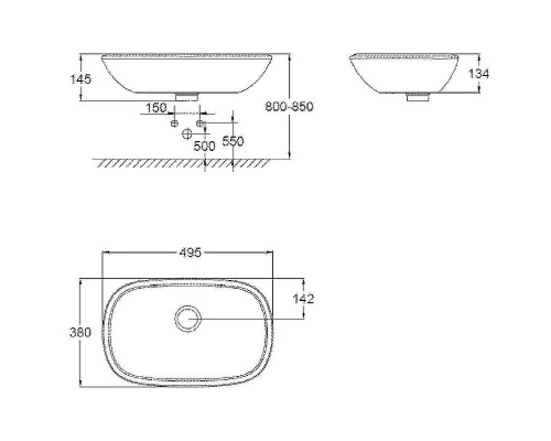 Раковина-чаша Grohe Eurostyle 50 39216000 Альпин-белый